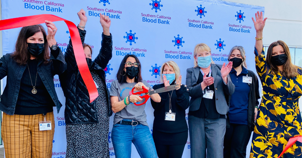 Southern California Blood Bank celebrates first, permanent Irvine donation location with Grand Opening and Ribbon Cutting ceremony